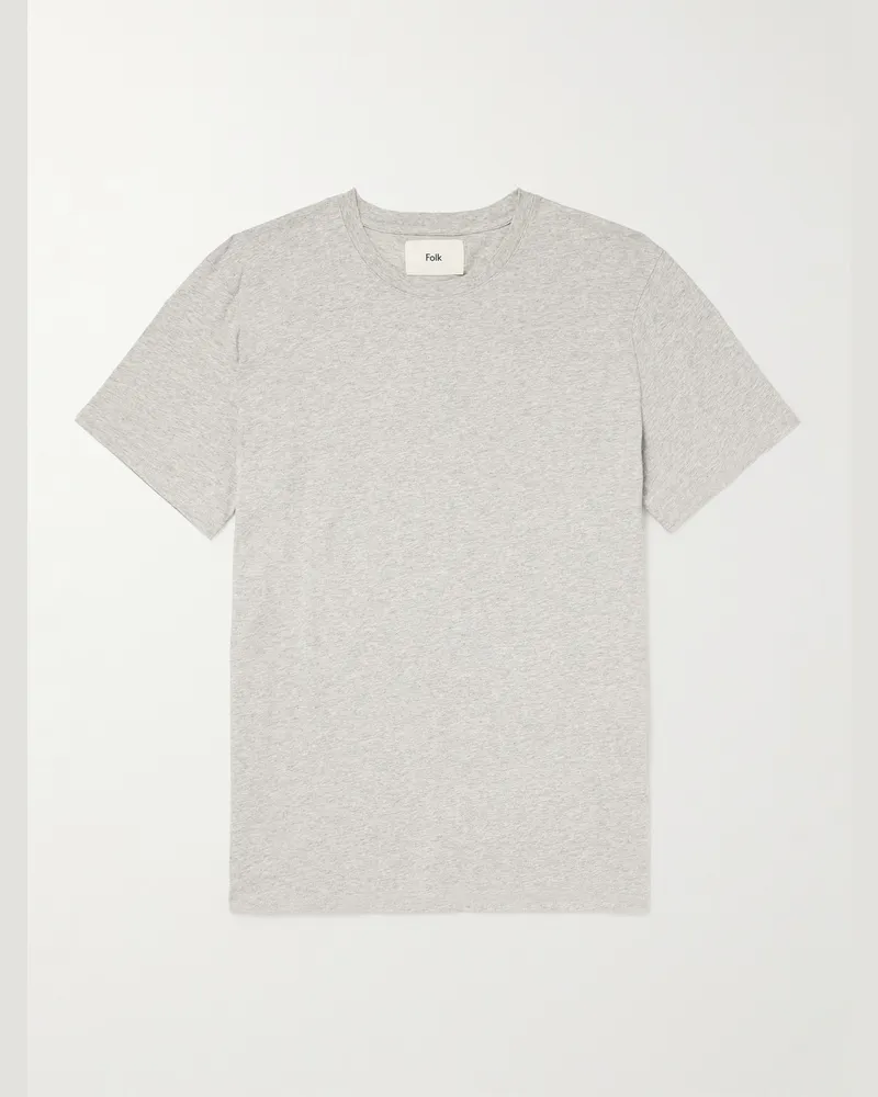 Folk Assembly T-Shirt aus Baumwoll-Jersey Grau