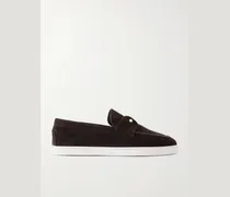 Chambeliboat Embellished Suede Loafers