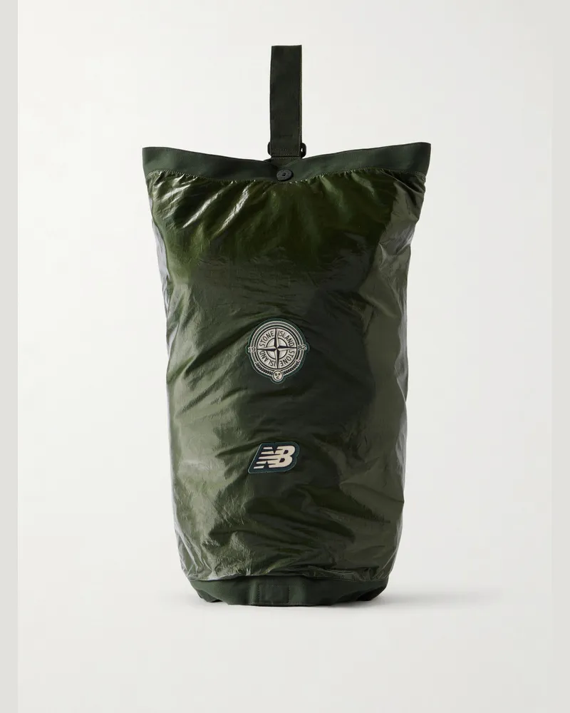 Stone Island New Balance Logo-Embellished Weekend Bag Green
