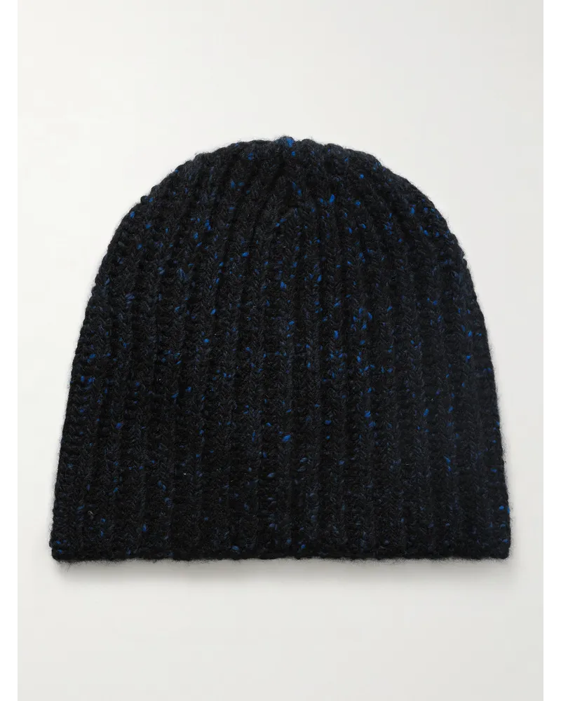 Gabriela Hearst Lutz Beanie aus Kaschmir in Rippstrick Blau