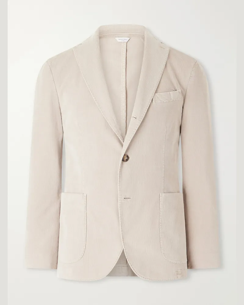 Boglioli Cotton-Blend Corduroy Suit Jacket Neutrals