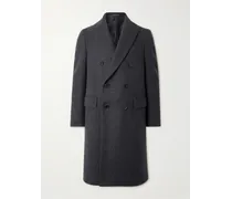 Doppelreihiger Mantel aus einer Woll-Kaschmirmischung