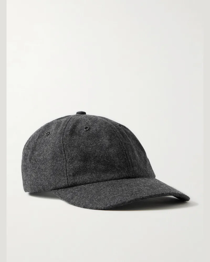 Noah NYC Baseballkappe aus Flanell aus 120s-Wolle Grau