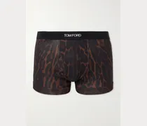 Leopard-Print Stretch-Cotton Boxer Briefs