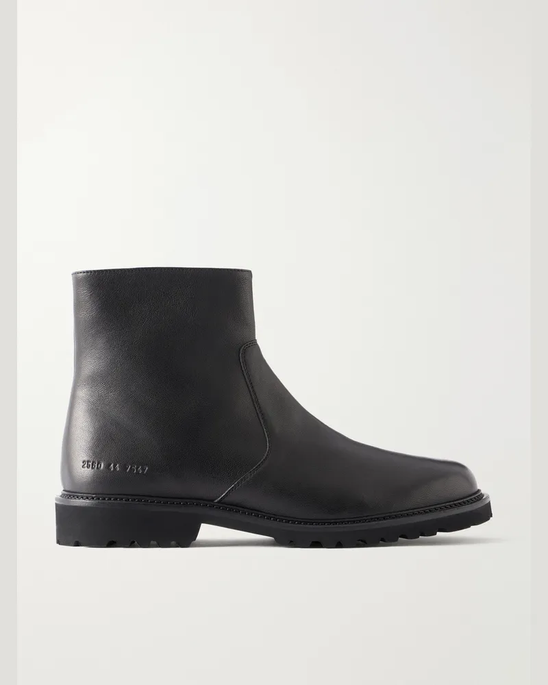 Common Projects Leather Boots Black