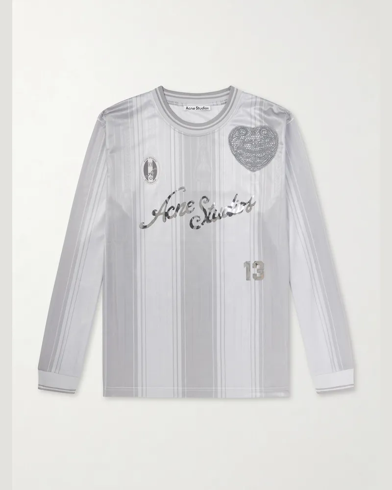 Acne Studios Erwin Logo-Detailed Jersey Gray