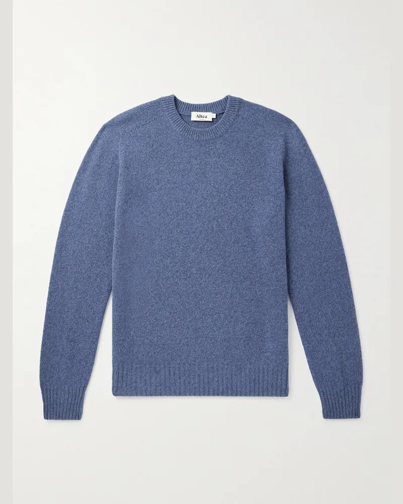 Altea Wool and Cashmere-Blend Sweater Blue