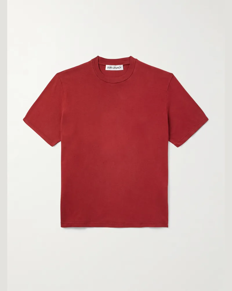 Our Legacy T-Shirt aus Baumwoll-Jersey Rot