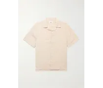 Kariertes Hemd aus Seersucker aus einer Baumwollmischung mit Reverskragen