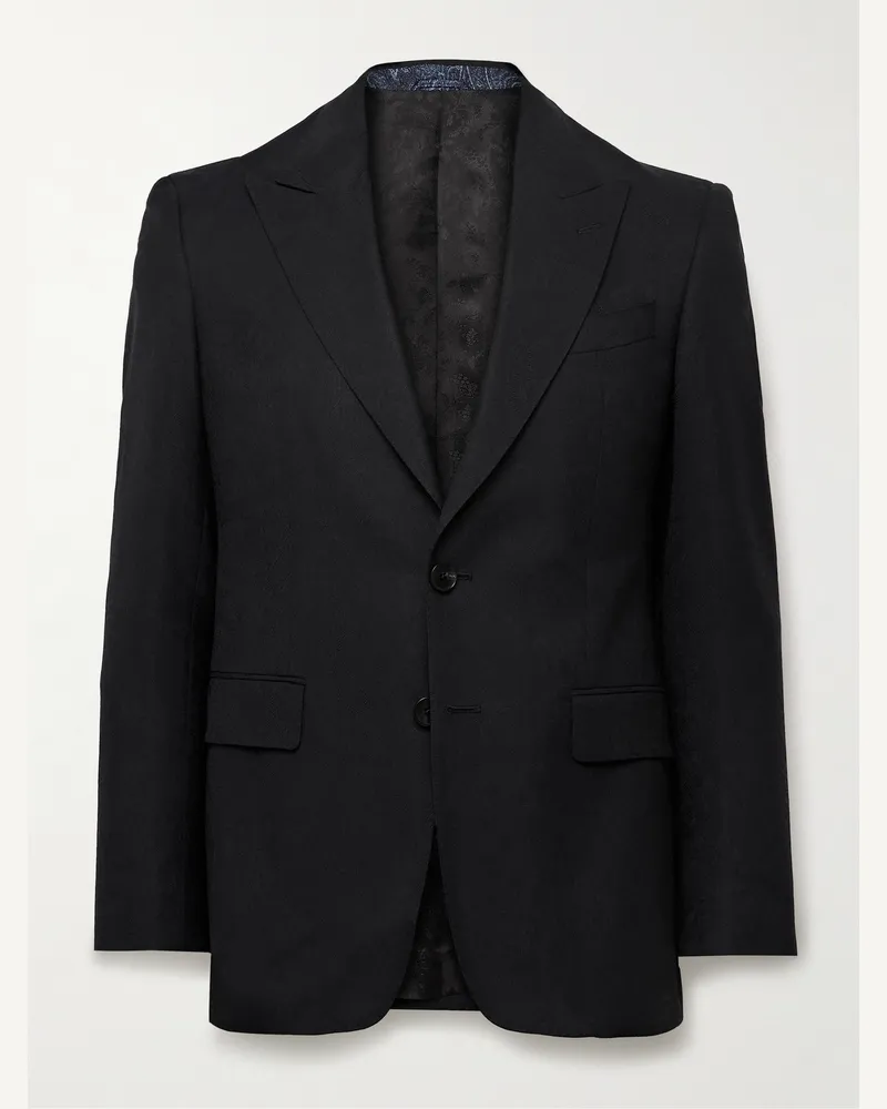 Etro Smoking aus Jacquard aus einer Woll-Seidenmischung Schwarz