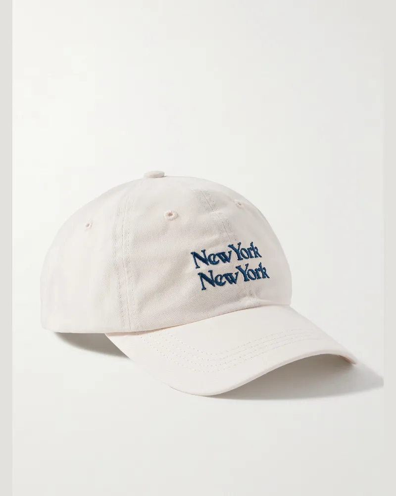 Corridor NY NY Embroidered Cotton-Twill Baseball Cap Neutrals