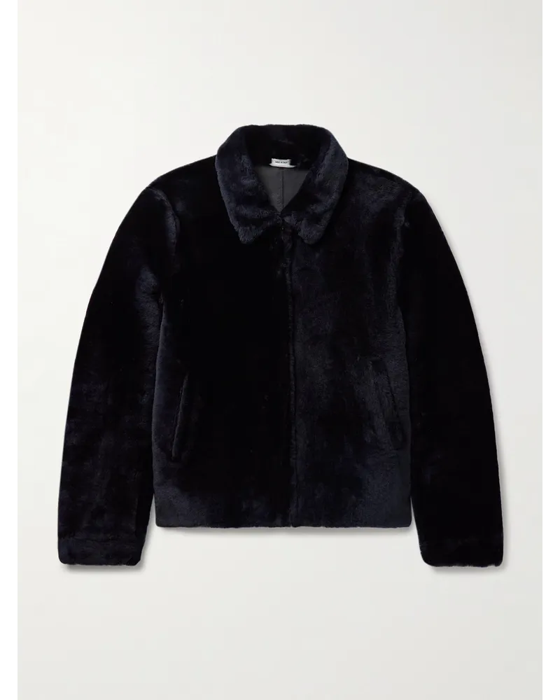 Thom Browne Bomberjacke aus Shearling Blau