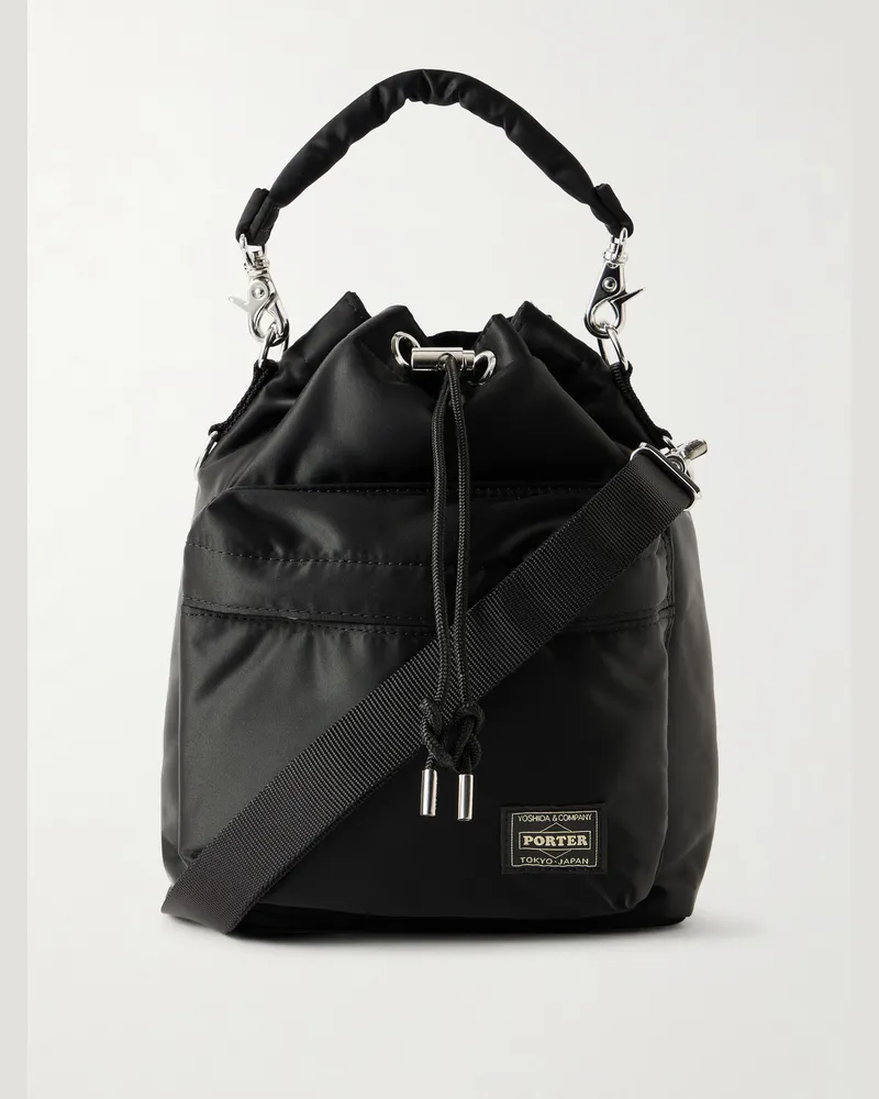 PORTER-YOSHIDA & CO Balloon Nylon-Twill Messenger Bag Black
