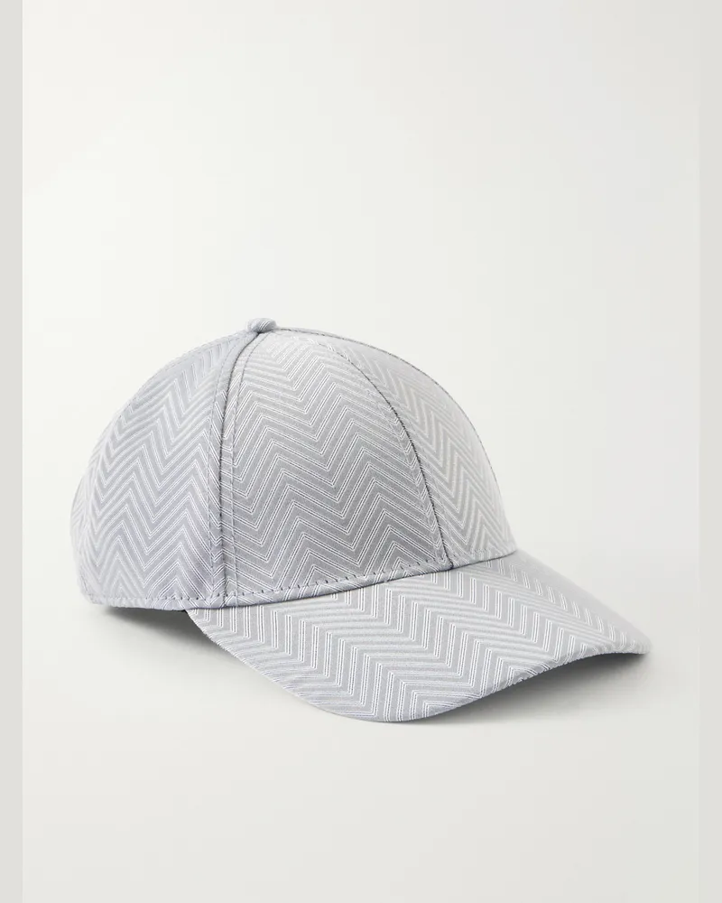 Missoni Striped Jacquard Woven Baseball Cap Gray
