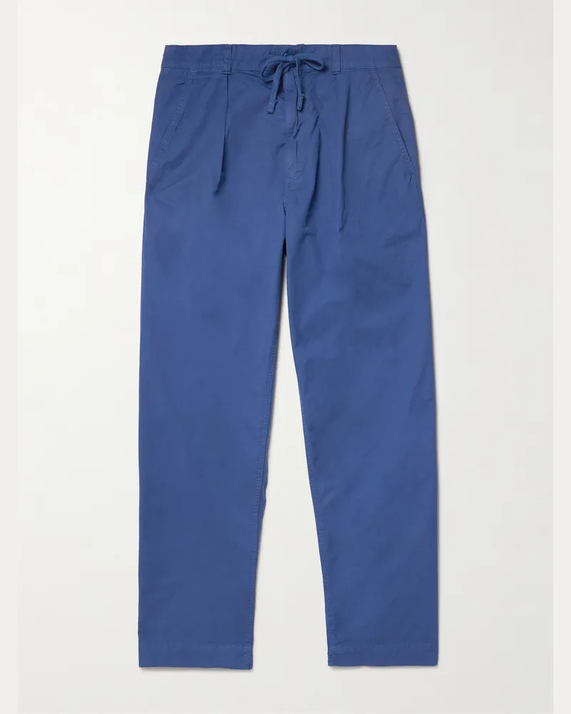 Ralph Lauren Prepster Tapered Cotton-Twill Drawstring Trousers Blue