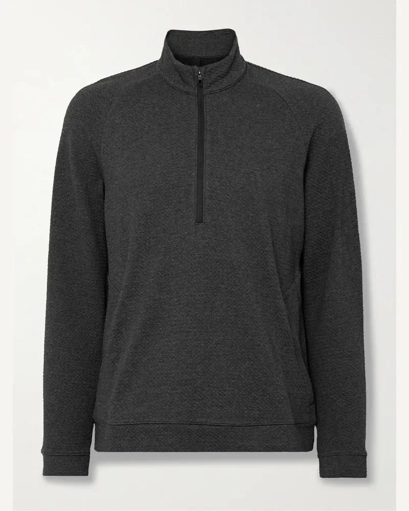 LULULEMON Troyer aus strukturiertem Jersey aus einer Baumwollmischung Schwarz