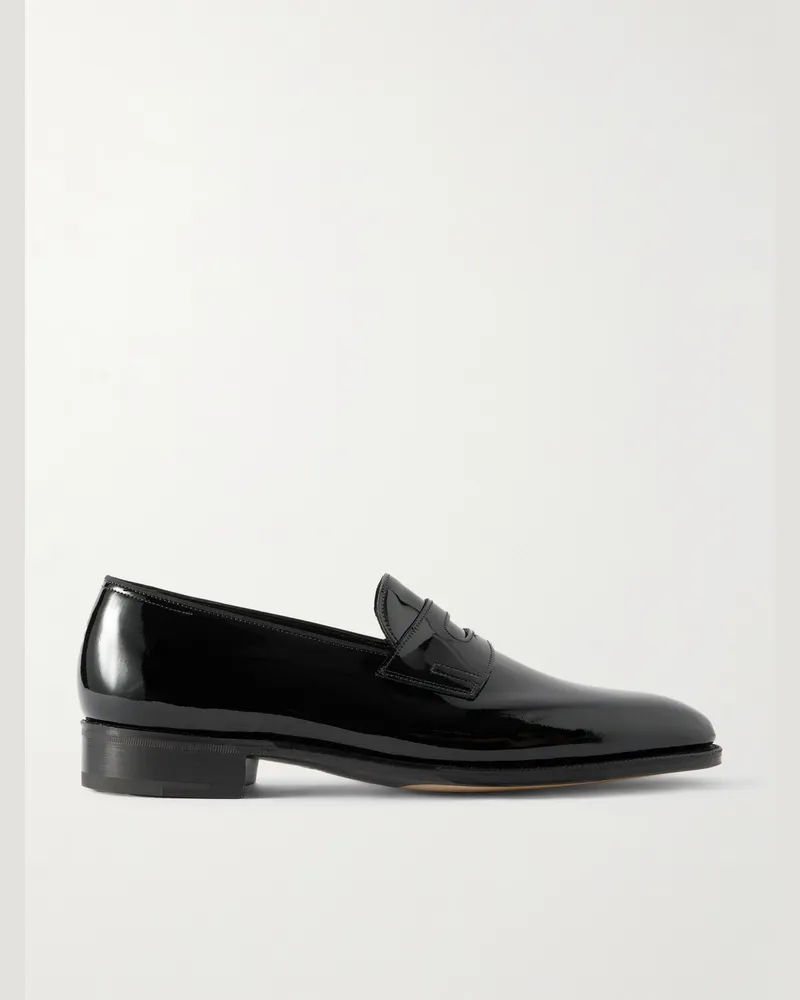 John Lobb Jamie Pennyloafers aus Lackleder Schwarz