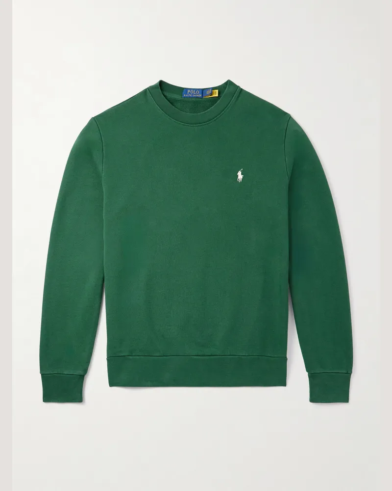 Ralph Lauren Sweatshirt aus Baumwoll-Jersey mit Logostickerei Grün