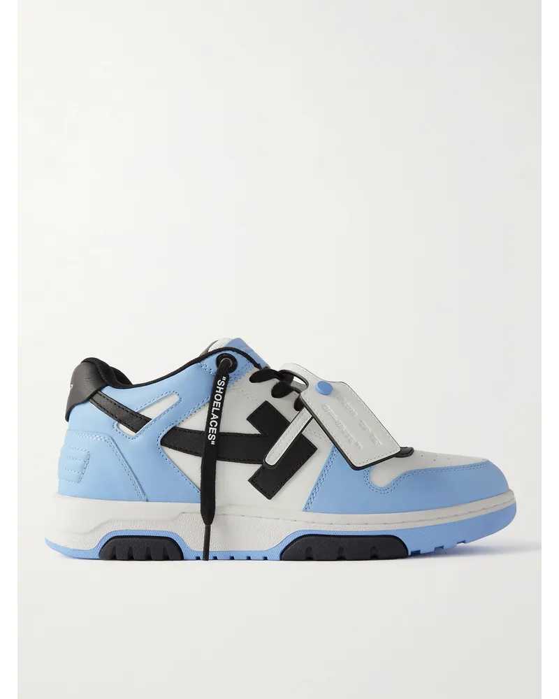 OFF-WHITE Out of Office Sneakers aus Leder Blau