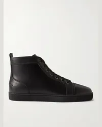 Christian Louboutin Louis High-Top-Sneakers aus Leder Schwarz