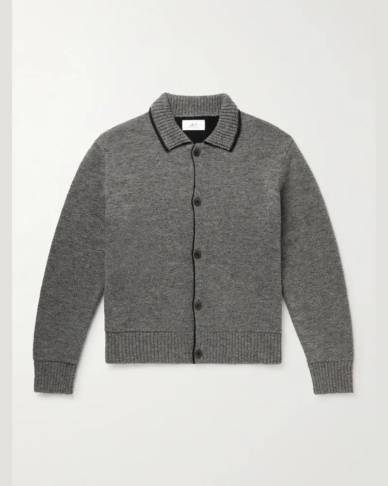 MR P. Surplus Wool-Blend Bouclé Blouson Jacket Grau