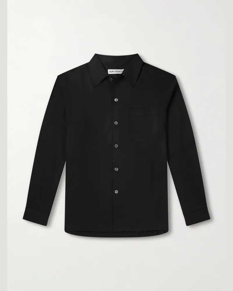 Our Legacy Every Hemd aus Lyocell Schwarz