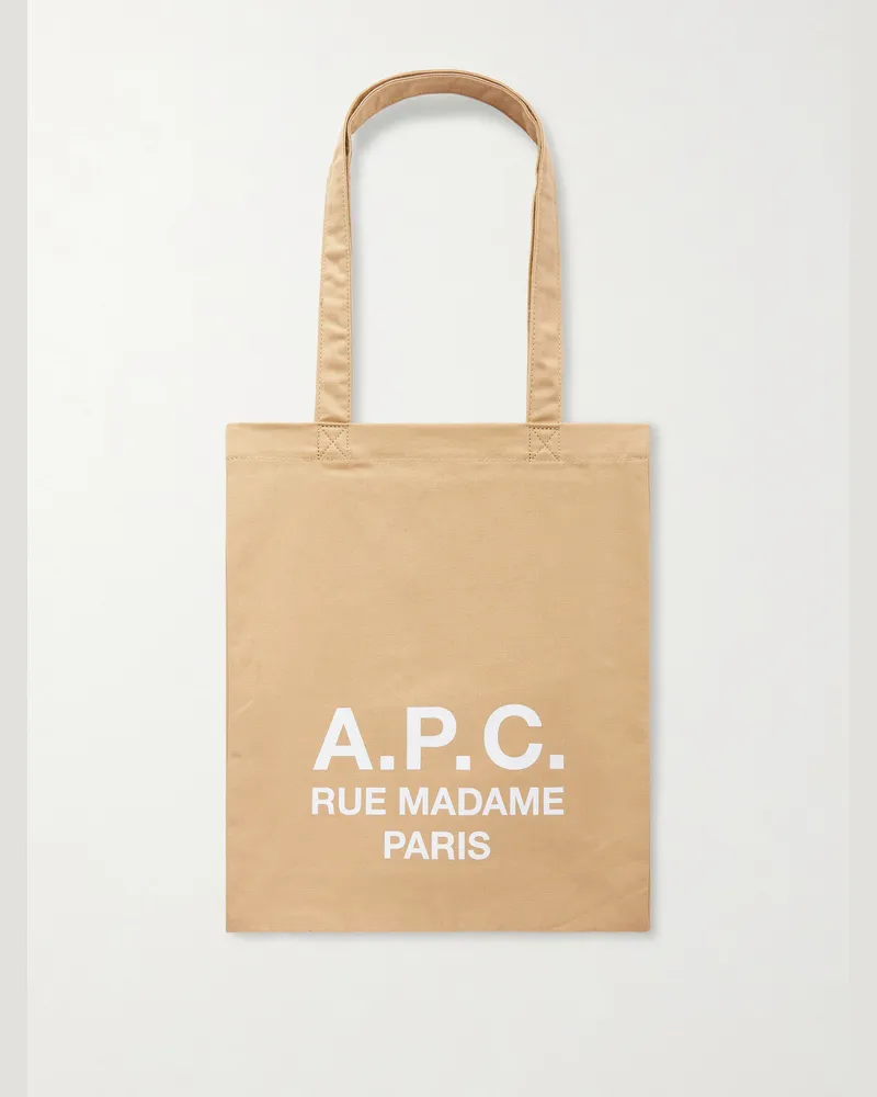 A.P.C. Lou Rue Madame 2.0 Tote aus Canvas mit Logoprint Neutral