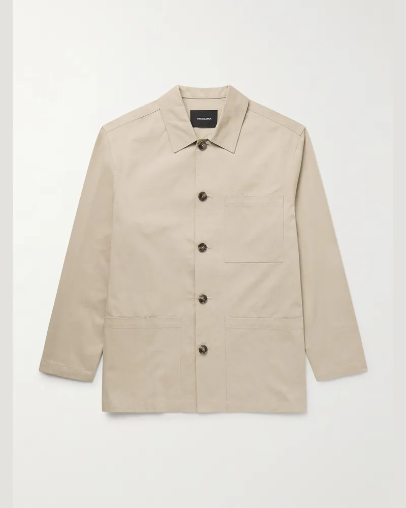 Yves Salomon Jacke aus Baumwollgabardine Neutral