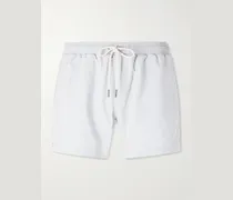 Jack Straight-Leg Mid-Length Striped Seersucker Swim Shorts