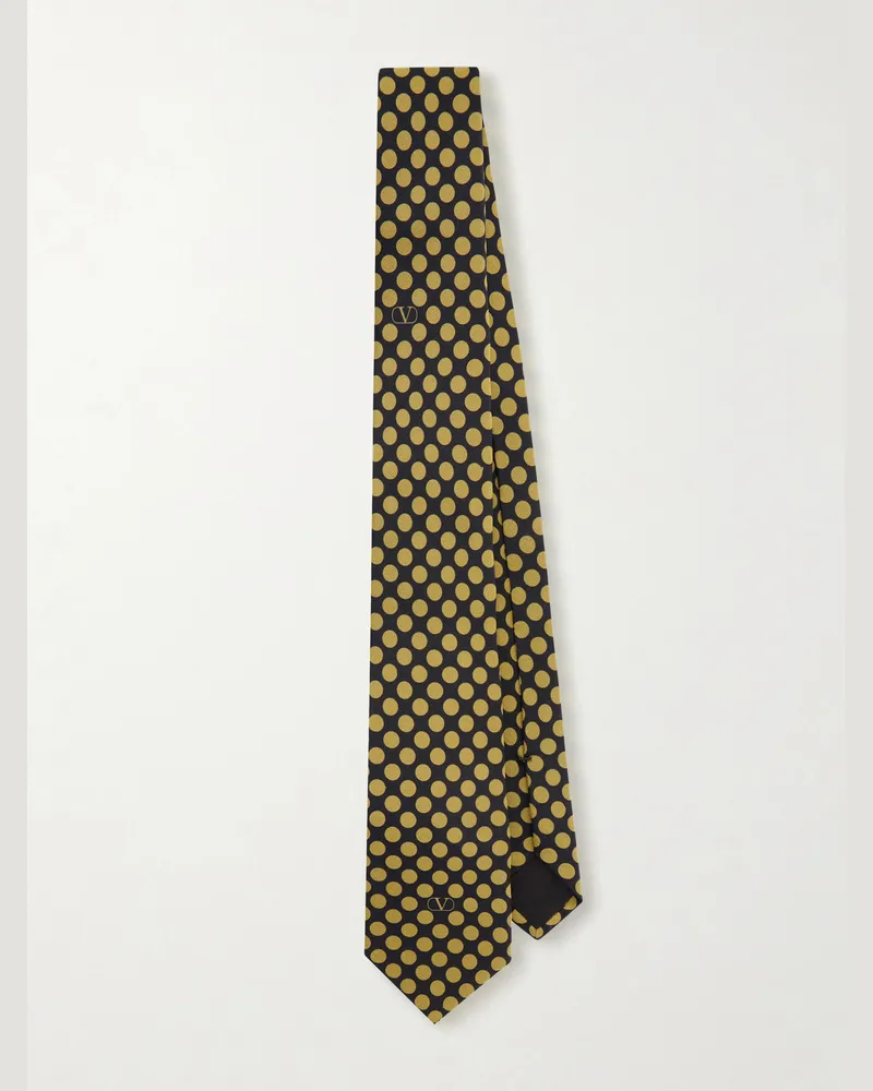Valentino Garavani 7cm Polka-dot Silk Tie Black