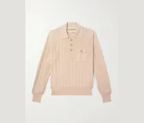 Ribbed Cotton Polo Shirt