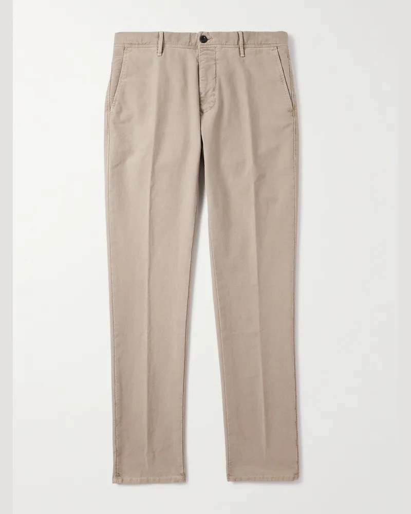 Incotex Schmal geschnittene Hose aus „Tricochino“-Material Neutral