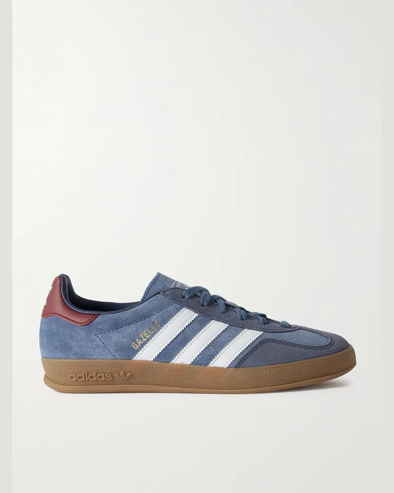 adidas Gazelle Indoor Sneakers aus Veloursleder Blau