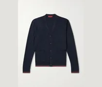 Webbing-Trimmed Wool Cardigan