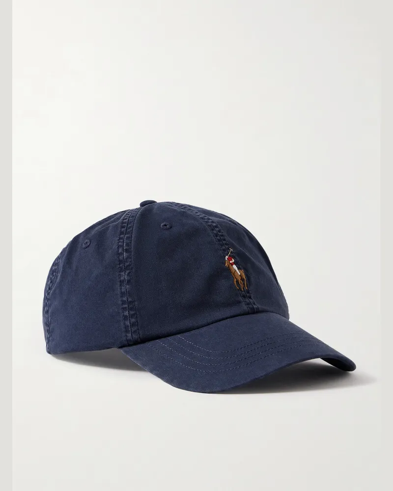 Ralph Lauren Baseballkappe aus Twill aus einer Baumwollmischung mit Logostickerei Blau