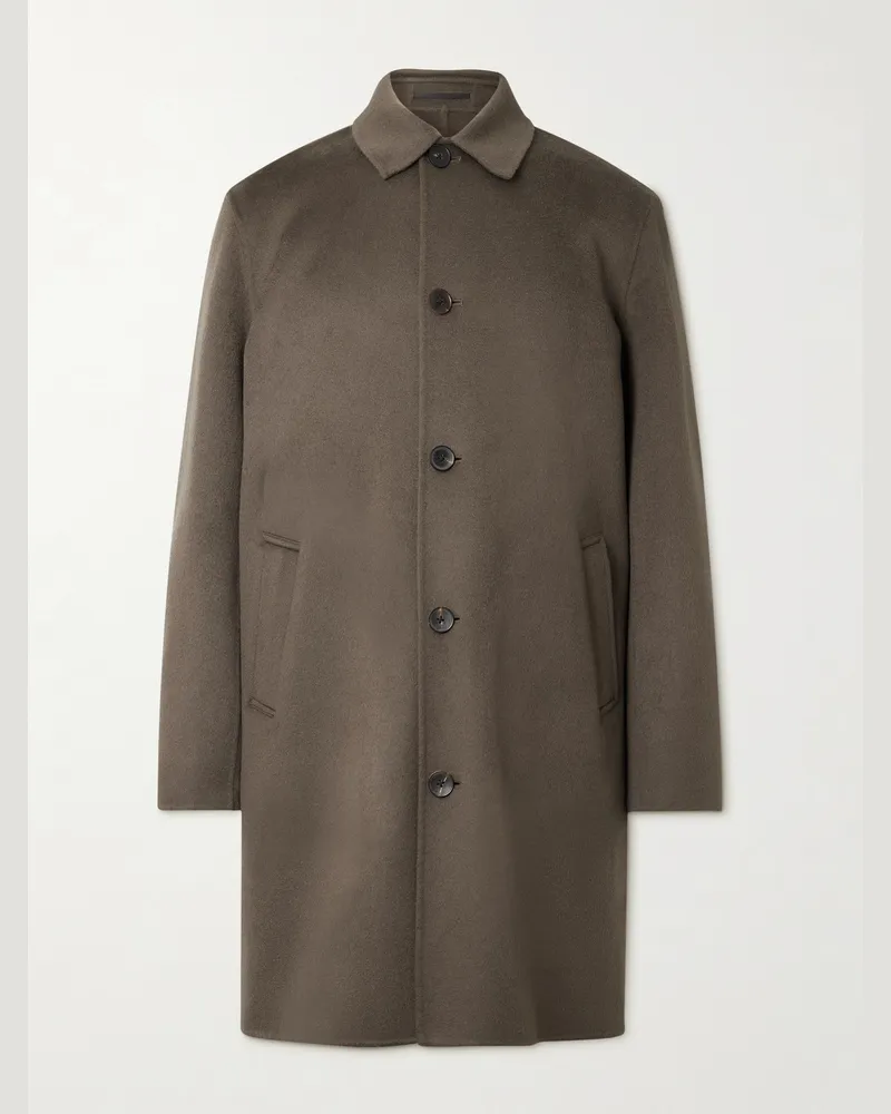 MR P. Double-Faced Wool and Cashmere-Blend Car Coat Green