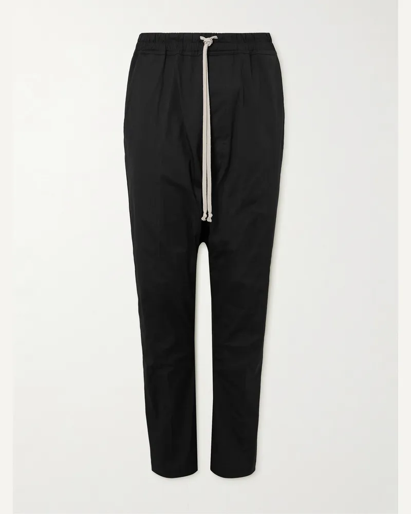 Rick Owens Schmal zulaufende Hose aus Popeline aus einer Baumwollmischung Schwarz