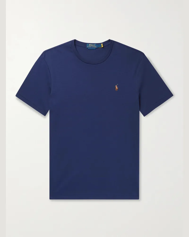 Ralph Lauren T-Shirt aus Baumwoll-Jersey Blau