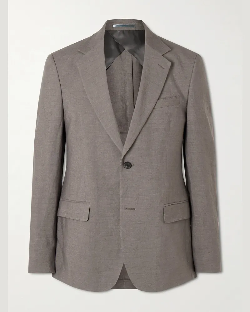 MR P. Slim-Fit Linen Suit Jacket Gray