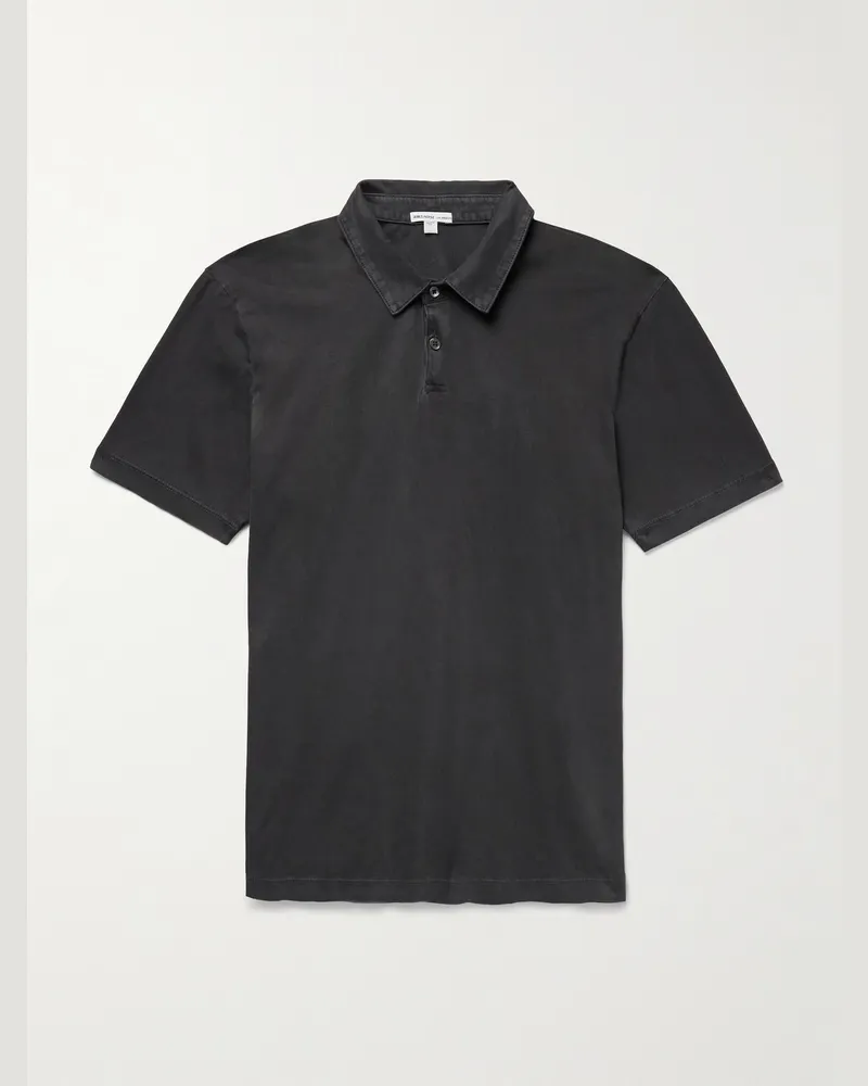 James Perse Polohemd aus Supima®-Baumwoll-Jersey Grau