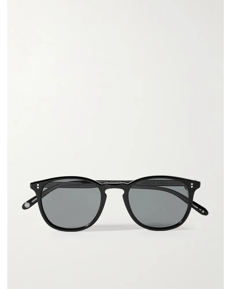 Garrett Leight Kinney Sonnenbrille mit rundem Rahmen aus Azetat Schwarz