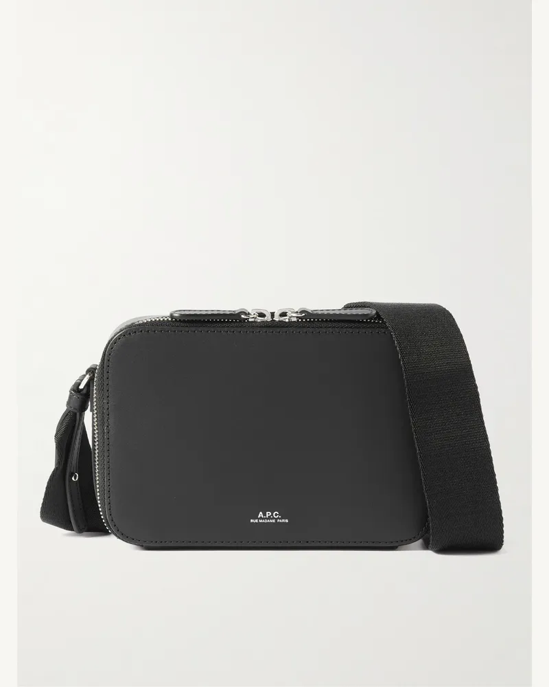 A.P.C. Umhängetasche aus Leder Schwarz
