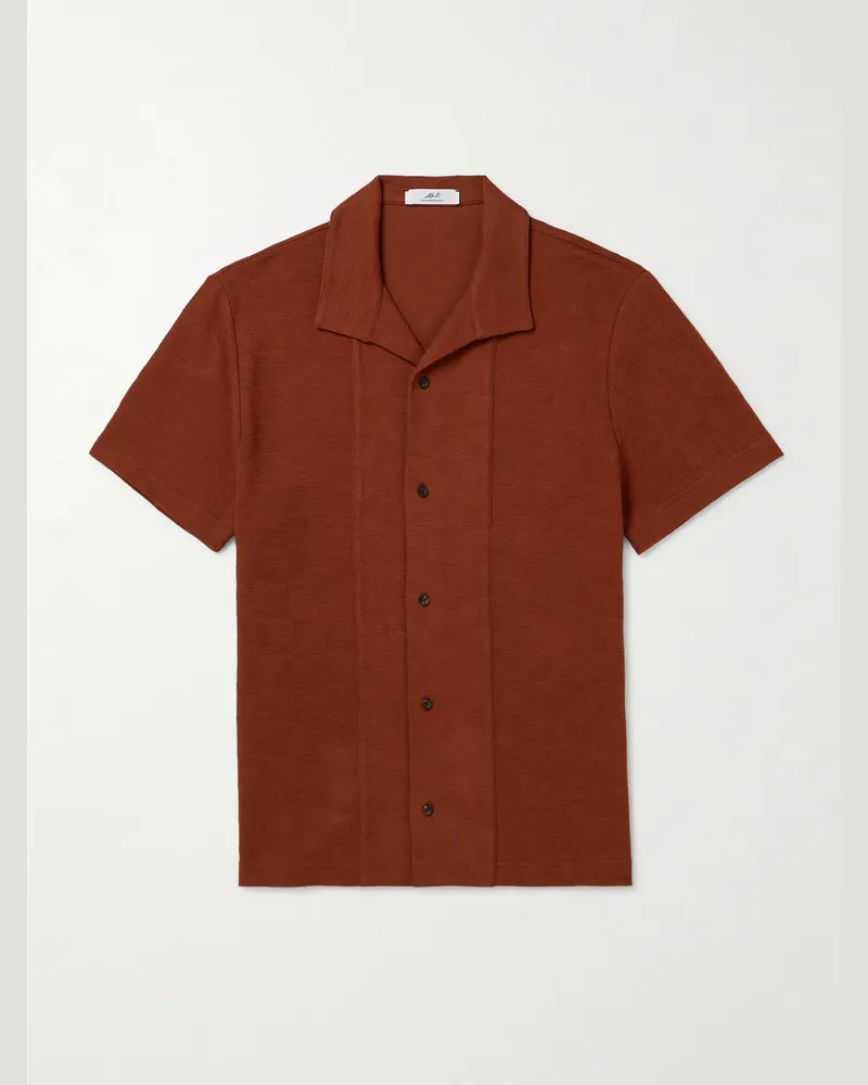 MR P. Hemd aus Jacquard-Strick aus Baumwolle Rot