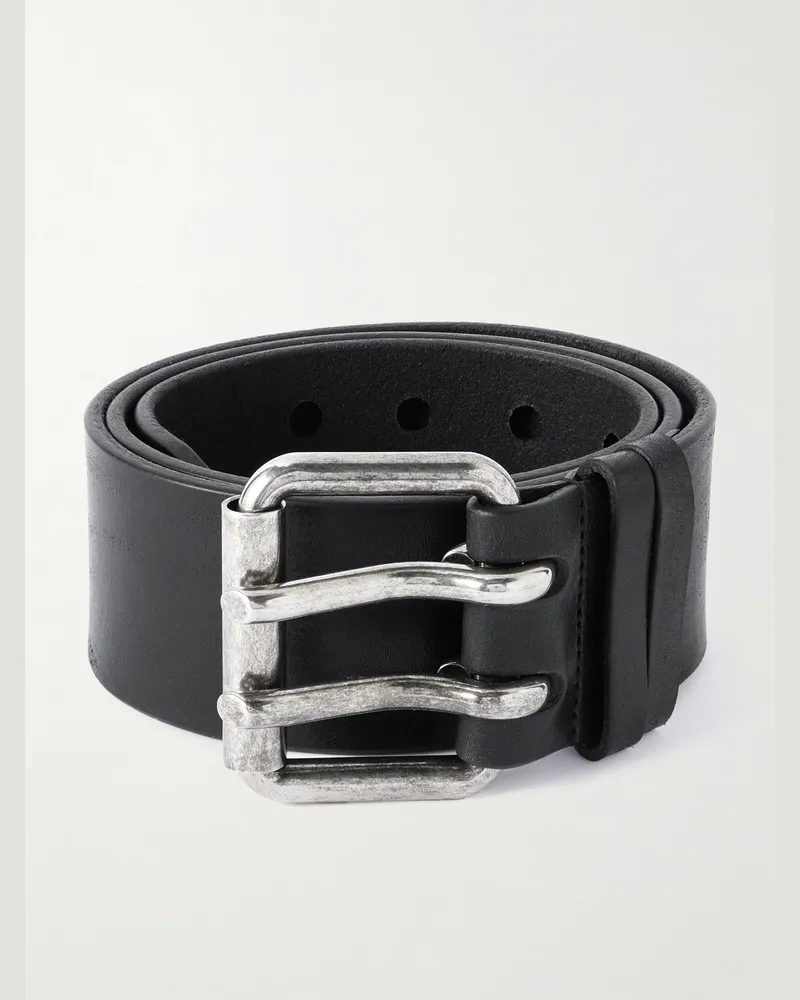 Saint Laurent Gürtel aus Leder, 5 cm Schwarz