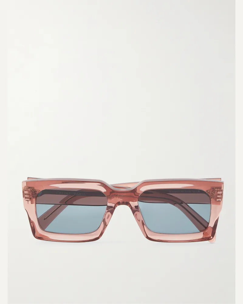 Celine Black Frame 53 Sonnenbrille mit rechteckigem Rahmen aus Azetat Pink