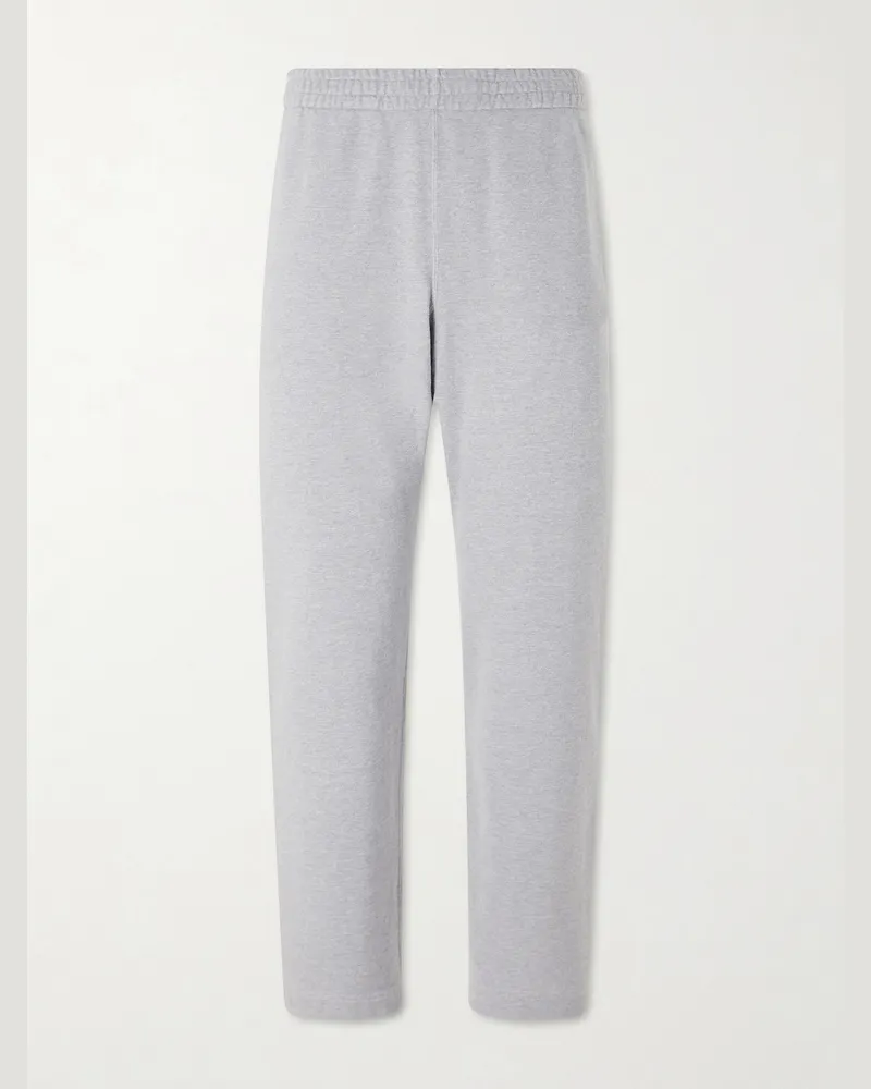 Remi Relief Straight-Leg Cotton-Jersey Sweatpants Gray