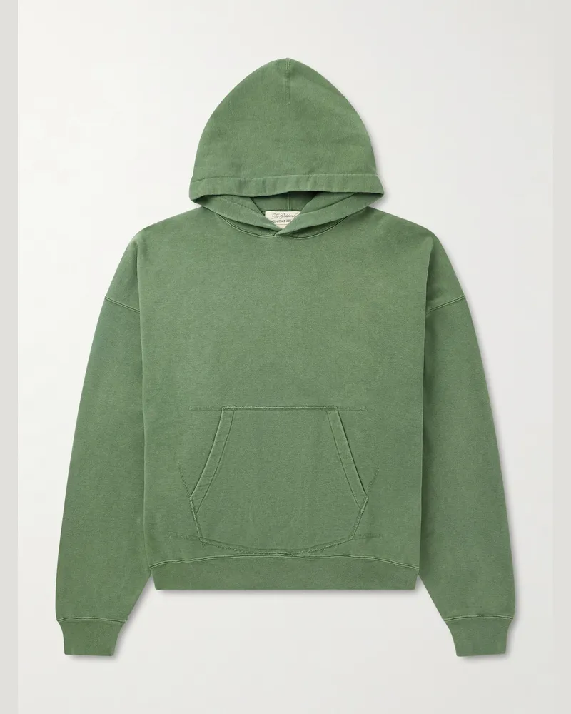 Remi Relief Cotton-Jersey Hoodie Green