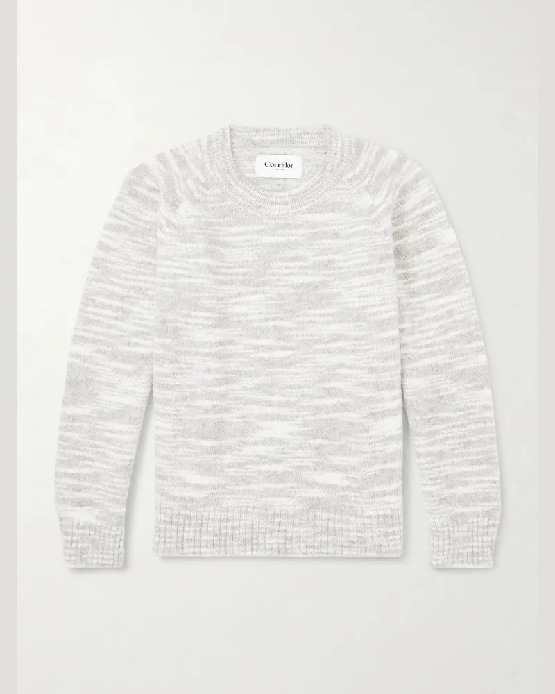 Corridor Pullover aus einer Alpakawoll-Pima-Baumwollmischung in Space-Dye-Optik Grau