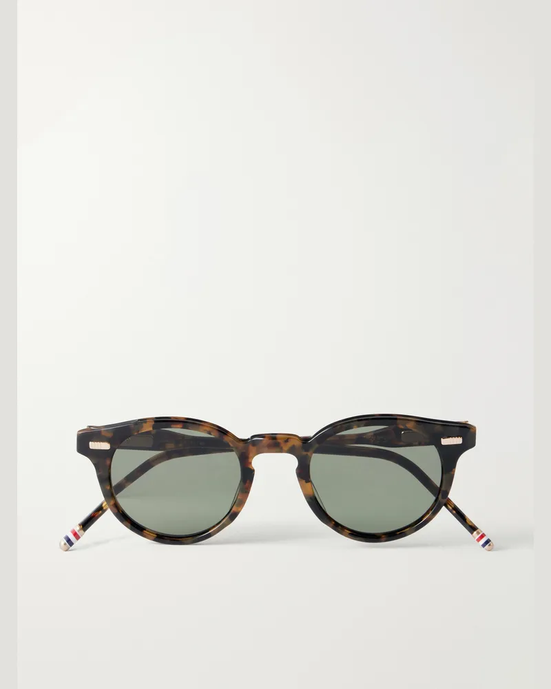 Thom Browne Round-Frame Tortoiseshell Acetate Sunglasses Brown
