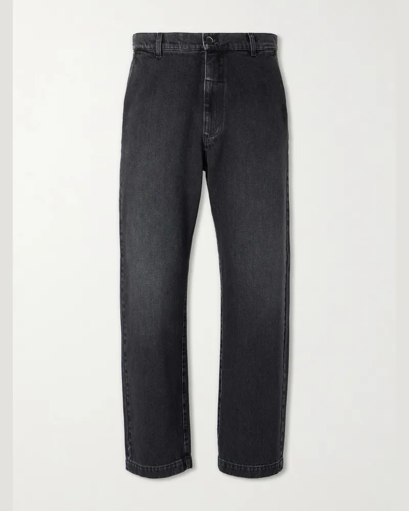 BARENA Straight-Leg Cotton Chinos Black